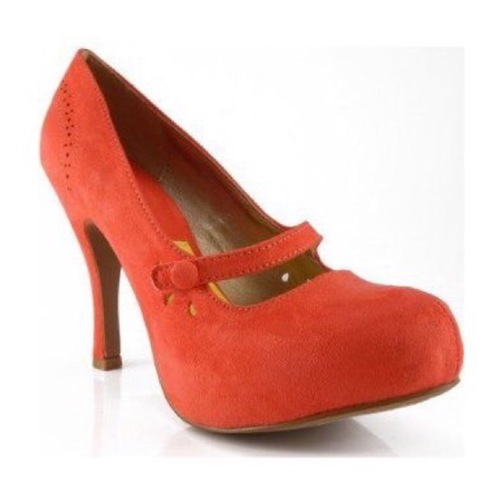 Coral Suede Pumps